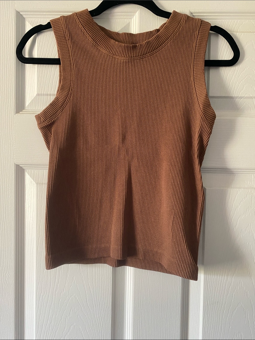 BKE Women's Ribbed Tank Top in Warm Tan